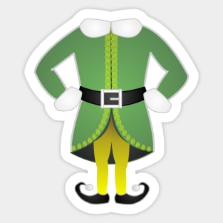 1980s funny matching family christmas santa helper elf costume Sticker